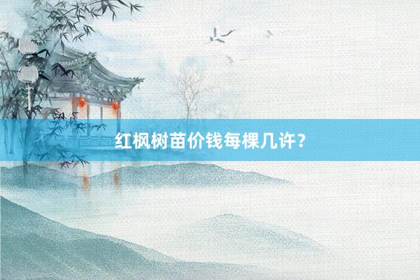 红枫树苗价钱每棵几许？